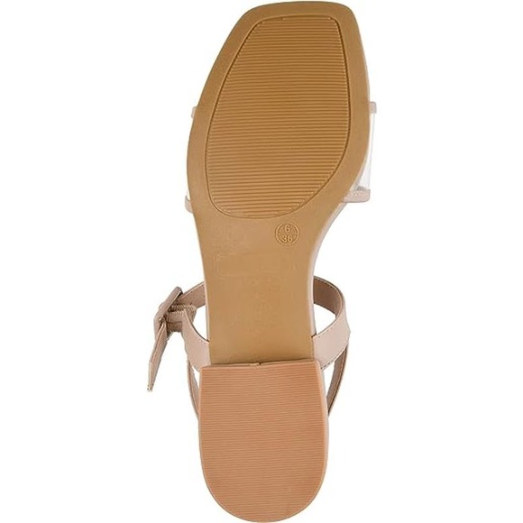 Journee Collection Women's Dorothy Pump Sling Back Sandal Beige Size 11 - Picture 4 of 12